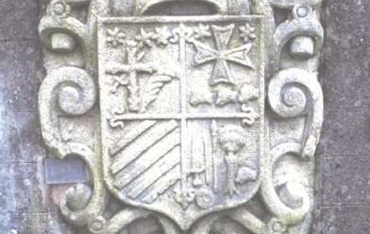 Parroquia Pardesoa.Escudo heráldico do Xuíz-meriño Ogando Barros, en Pardesoa 