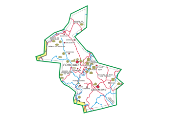 Parroquia de Forcarei. Mapa