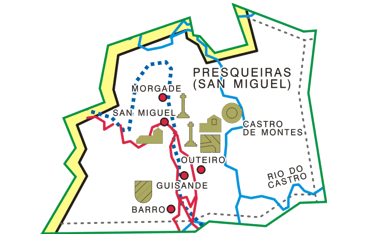 Parroquia San Miguel de Presqueiras. Mapa