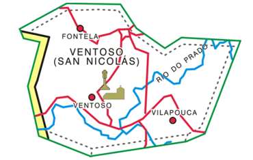 Parroquia de Ventoxo. Mapa.