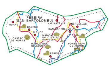 Parroquia de Pereira. Mapa